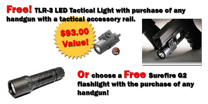 Free light with handgun purchase