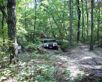 Off-Road Hummer H1 at Sayersbrook Bison Ranch, Potosi, MO.