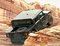 Black Hummer 4 Door Hardtop in Moab, Utah