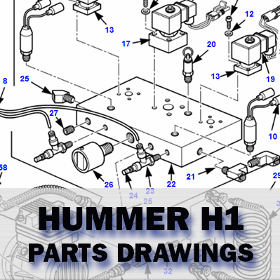 Hummer H1 Parts drawings