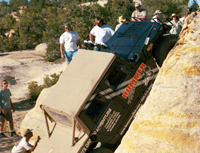 Hummer climbing over "Jeep Eater" in Farmington, NM.