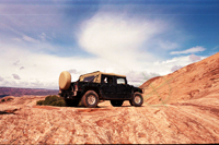 Black Hummer Soft Top in Moab, Utah