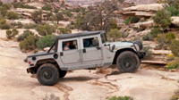 Silver Hummer Open Top in Moab